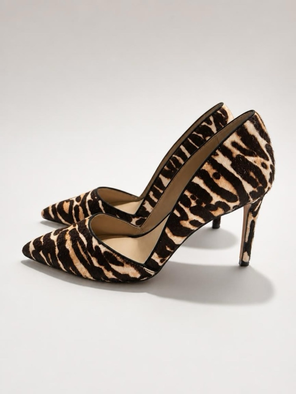 Ann Taylor Calf Hair Animal Print Pumps Heels Size 10 Leather Upper - Picture 3 of 8